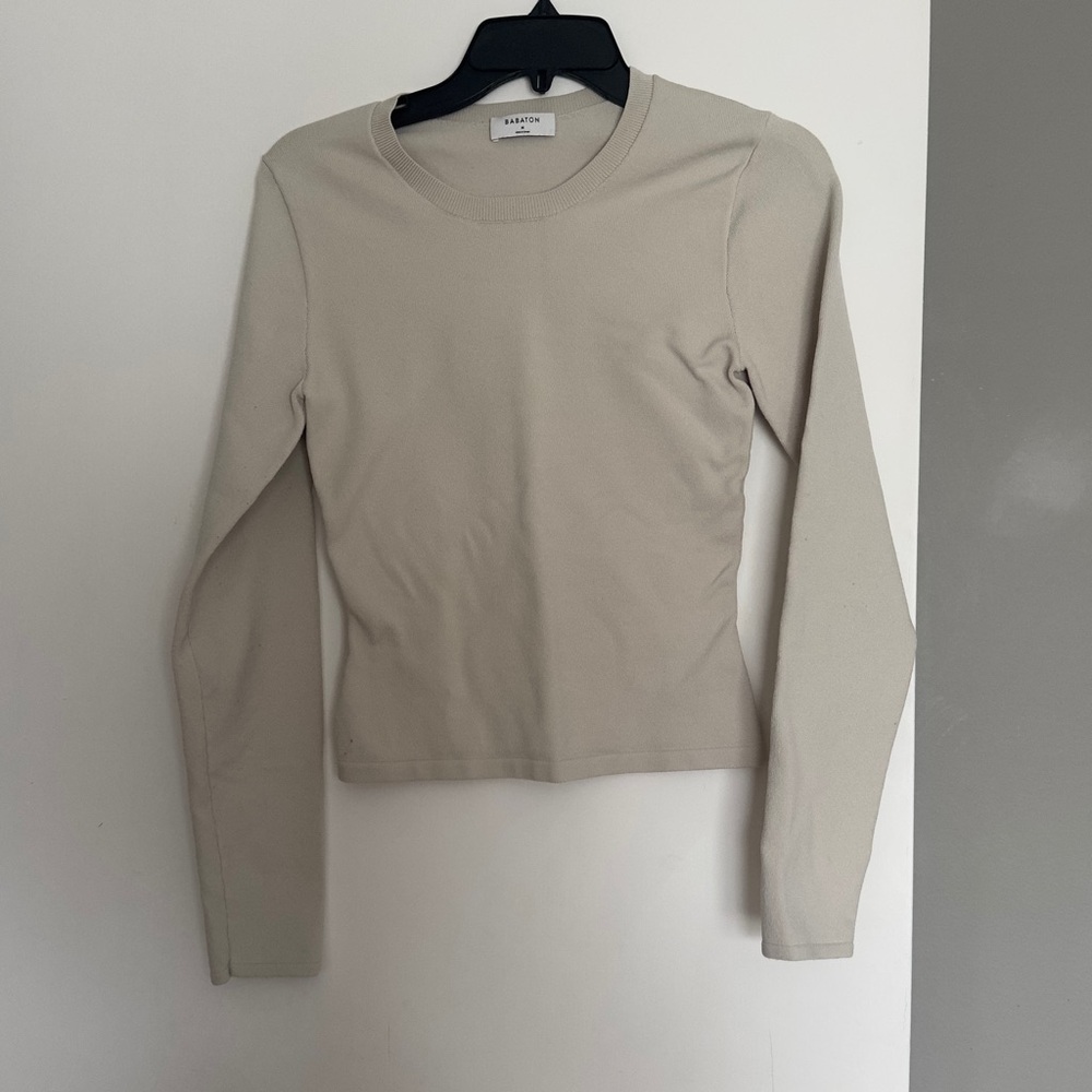 Beige Long Sleeve Top